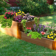 Easily Assembled WPC Garden Box Wooden Plastic Planter Flower Pot for Park